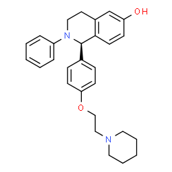 ChemSpider 2D Image | 2-Phenyl-1-[4-(2-piperidin-1-yl-ethoxy)-phenyl]-1,2,3,4-tetrahydro-isoquinolin-6-ol | C28H32N2O2