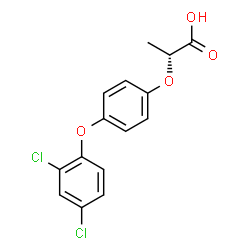 ChemSpider 2D Image | (2R)-2-[4-(2,4-Dichlorophenoxy)phenoxy]propanoic acid | C15H12Cl2O4