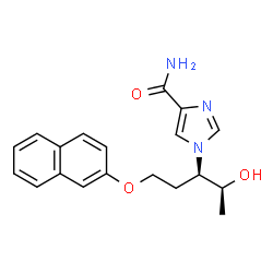 ChemSpider 2D Image | 1-{(1R,2S)-2-HYDROXY-1-[2-(2-NAPHTHYLOXY)ETHYL]PROPYL}-1H-IMIDAZONE-4-CARBOXAMIDE | C19H21N3O3