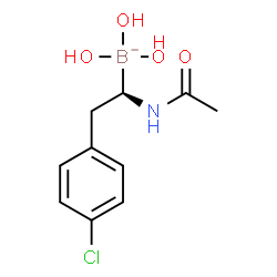 ChemSpider 2D Image | [(1R)-1-Acetamido-2-(4-chlorophenyl)ethyl](trihydroxy)borate(1-) | C10H14BClNO4