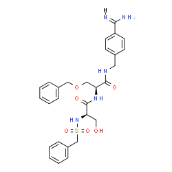 ChemSpider 2D Image | N-(Benzylsulfonyl)-D-seryl-O-benzyl-N-(4-carbamimidoylbenzyl)-L-serinamide | C28H33N5O6S