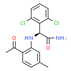 ChemSpider 2D Image | ALPHA-(2,6-DICHLOROPHENYL)-ALPHA-(2-ACETYL-5-METHYLANILINO)ACETAMIDE | C17H16Cl2N2O2