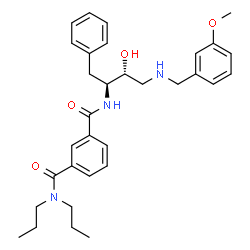 ChemSpider 2D Image | N'-{(2S,3R)-3-Hydroxy-4-[(3-methoxybenzyl)amino]-1-phenyl-2-butanyl}-N,N-dipropylisophthalamide | C32H41N3O4
