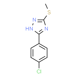 ChemSpider 2D Image | 3-(4-CHLOROPHENYL)-5-(METHYLTHIO)-4H-1,2,4-TRIAZOLE | C9H8ClN3S