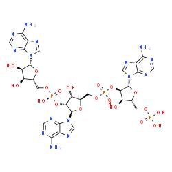 ChemSpider 2D Image | 5'-O-MONOPHOSPHORYLADENYLYL(2'->5')ADENYLYL(2'->5')ADENOSINE | C30H38N15O19P3