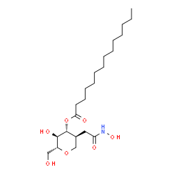 ChemSpider 2D Image | 1,5-ANHYDRO-2-C-(CARBOXYMETHYL-N-HYDROXYAMIDE)-2-DEOXY-3-O-MYRISTOYL-D-GLUCITOL | C22H41NO7