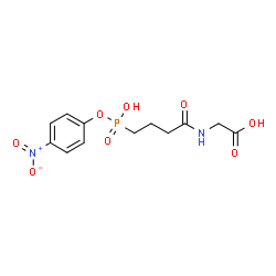 ChemSpider 2D Image | N-(p-nitrophenylphosphobutanoyl)glycine | C12H15N2O8P