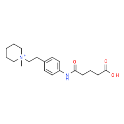ChemSpider 2D Image | 1-(2-{4-[(4-Carboxybutanoyl)amino]phenyl}ethyl)-1-methylpiperidinium | C19H29N2O3