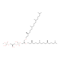 ChemSpider 2D Image | 3-[[3-METHYLPHOSPHONO-GLYCEROLYL]PHOSPHONYL]-[1,2-DI[2,6,10,14-TETRAMETHYL-HEXADECAN-16-YL]GLYCEROL | C47H98O11P2