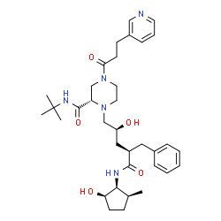 ChemSpider 2D Image | 1-[2-HYDROXY-4-(2-HYDROXY-5-METHYL-CYCLOPENTYLCARBAMOYL)5-PHENYL-PENTYL]-4-(3-PYRIDIN-3-YL-PROPIONYL)-PIPERAZINE-2-CARBOXYLIC ACID TERT-BUTYLAMIDE | C35H51N5O5