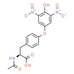ChemSpider 2D Image | 3',5'-DINITRO-N-ACETYL-L-THYRONINE | C17H15N3O9