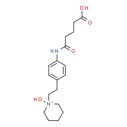 ChemSpider 2D Image | 1-(2-{4-[(4-Carboxybutanoyl)amino]phenyl}ethyl)-1-hydroxypiperidinium | C18H27N2O4
