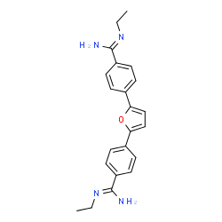 ChemSpider 2D Image | 2,5-bis{[4-(N-ethylamidino)]phenyl}furan | C22H24N4O