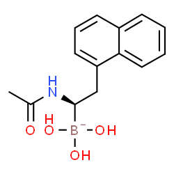 ChemSpider 2D Image | [(1R)-1-Acetamido-2-(1-naphthyl)ethyl](trihydroxy)borate(1-) | C14H17BNO4