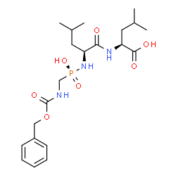 ChemSpider 2D Image | N-[(R)-({[(Benzyloxy)carbonyl]amino}methyl)(hydroxy)phosphoryl]-L-leucyl-L-leucine | C21H34N3O7P