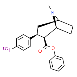 ChemSpider 2D Image | Phenyl (1S,2S,3S,5S)-3-[4-(~123~I)iodophenyl]-8-methyl-8-azabicyclo[3.2.1]octane-2-carboxylate | C21H22123INO2