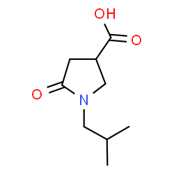 ChemSpider 2D Image | 1-Isobutyl-5-oxo-3-pyrrolidinecarboxylic acid | C9H15NO3
