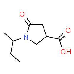 ChemSpider 2D Image | 1-sec-Butyl-5-oxo-3-pyrrolidinecarboxylic acid | C9H15NO3