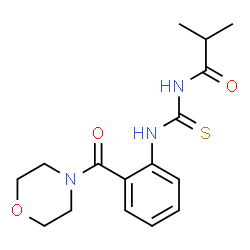 ChemSpider 2D Image | 2-Methyl-N-{[2-(4-morpholinylcarbonyl)phenyl]carbamothioyl}propanamide | C16H21N3O3S