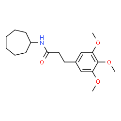 ChemSpider 2D Image | N-Cycloheptyl-3-(3,4,5-trimethoxyphenyl)propanamide | C19H29NO4