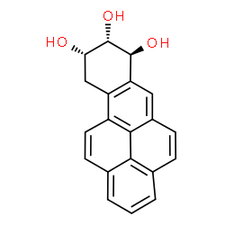 ChemSpider 2D Image | (7?,8?,9?)-7,8,9,10-tetrahydro benzo(a)pyrene-7,8,9-triol | C20H16O3