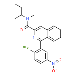 ChemSpider 2D Image | N-sec-Butyl-1-[2-(~18~F)fluoro-5-nitrophenyl]-N-methyl-3-isoquinolinecarboxamide | C21H2018FN3O3