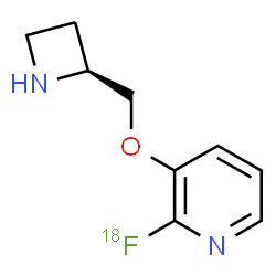 ChemSpider 2D Image | 3-[(2S)-2-Azetidinylmethoxy]-2-(~18~F)fluoropyridine | C9H1118FN2O