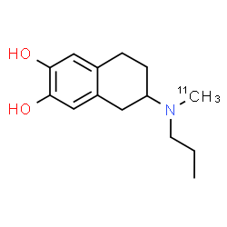 ChemSpider 2D Image | 6-[(~11~C)Methyl(propyl)amino]-5,6,7,8-tetrahydro-2,3-naphthalenediol | C1311CH21NO2