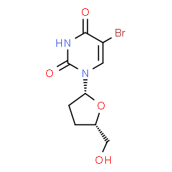 ChemSpider 2D Image | URIDINE, 5-BROMO-2',3'-DIDEOXY- | C9H11BrN2O4