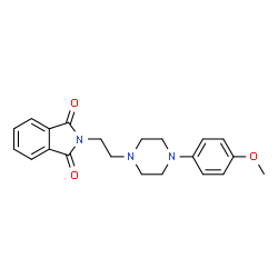ChemSpider 2D Image | 2-{2-[4-(4-Methoxyphenyl)-1-piperazinyl]ethyl}-1H-isoindole-1,3(2H)-dione | C21H23N3O3