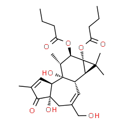 ChemSpider 2D Image | 4.alpha.-Phorbol 12,13-dibutyrate | C28H40O8