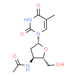 ChemSpider 2D Image | 3'-Acetamido-3'-deoxythymidine | C12H17N3O5