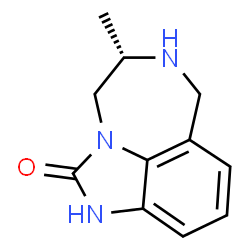 ChemSpider 2D Image | (5S)-5-Methyl-4,5,6,7-tetrahydroimidazo[4,5,1-jk][1,4]benzodiazepin-2(1H)-one | C11H13N3O