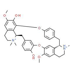 ChemSpider 2D Image | 7',12'-Dihydroxy-6,6'-dimethoxy-2,2',2'-trimethyltubocuraran-2,2'-diium | C37H42N2O6