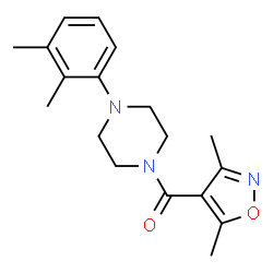 ChemSpider 2D Image | (3,5-Dimethyl-1,2-oxazol-4-yl)[4-(2,3-dimethylphenyl)piperazin-1-yl]methanon | C18H23N3O2