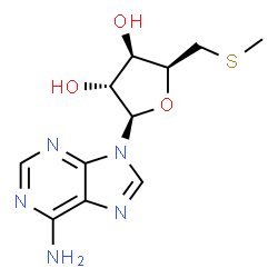 ChemSpider 2D Image | 9-(5-S-Methyl-5-thio-beta-D-xylofuranosyl)-9H-purin-6-amine | C11H15N5O3S