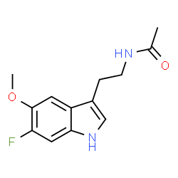 ChemSpider 2D Image | N-[2-(6-Fluoro-5-methoxy-1H-indol-3-yl)ethyl]acetamide | C13H15FN2O2