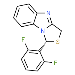 ChemSpider 2D Image | (R)-1-(2,6-Difluorophenyl)-1H,3H-thiazolo(3,4-a)benzimidazole | C15H10F2N2S