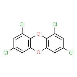 ChemSpider 2D Image | 1,3,7,9-Tetrachlorooxanthrene | C12H4Cl4O2