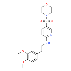 ChemSpider 2D Image | N-[2-(3,4-Dimethoxyphenyl)ethyl]-5-(4-morpholinylsulfonyl)-2-pyridinamine | C19H25N3O5S