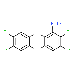 ChemSpider 2D Image | 2,3,7,8-Tetrachloro-1-oxanthrenamine | C12H5Cl4NO2
