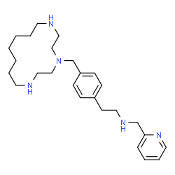 ChemSpider 2D Image | N-(2-Pyridinylmethyl)-2-[4-(1,4,7-triazacyclotetradecan-4-ylmethyl)phenyl]ethanamine | C26H41N5