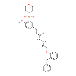 ChemSpider 2D Image | N'-[(2-Benzylphenoxy)acetyl]-3-[4-methoxy-3-(4-morpholinylsulfonyl)phenyl]acrylohydrazide | C29H31N3O7S