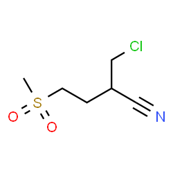ChemSpider 2D Image | 2-(Chloromethyl)-4-(methylsulfonyl)butanenitrile | C6H10ClNO2S