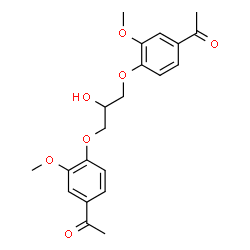 ChemSpider 2D Image | 1,1'-{(2-Hydroxy-1,3-propanediyl)bis[oxy(3-methoxy-4,1-phenylene)]}diethanone | C21H24O7