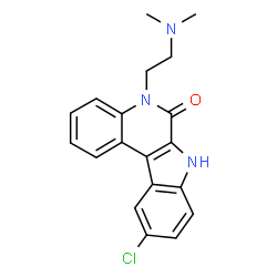 ChemSpider 2D Image | 10-Chloro-5-[2-(dimethylamino)ethyl]-5,7-dihydro-6H-indolo[2,3-c]quinolin-6-one | C19H18ClN3O