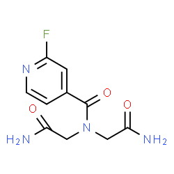 ChemSpider 2D Image | N,N-Bis(2-amino-2-oxoethyl)-2-fluoroisonicotinamide | C10H11FN4O3