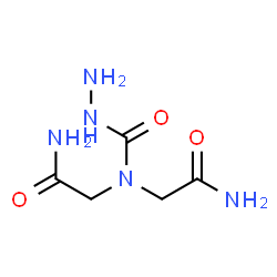 ChemSpider 2D Image | N,N-Bis(2-amino-2-oxoethyl)hydrazinecarboxamide | C5H11N5O3