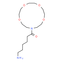 ChemSpider 2D Image | 6-Amino-1-(1,4,7,10-tetraoxa-13-azacyclopentadecan-13-yl)-1-hexanone | C16H32N2O5
