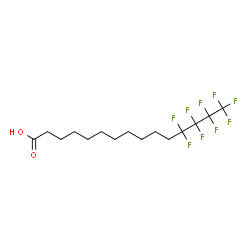 ChemSpider 2D Image | 12,12,13,13,14,14,15,15,15-Nonafluoropentadecanoic acid | C15H21F9O2